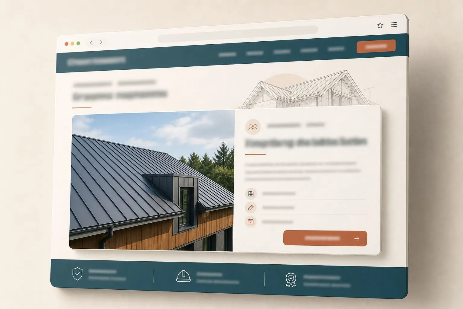 Beispiel: Projektreferenz-Widget auf einer Firmenwebsite